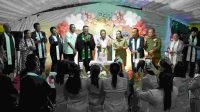Wakil Bupati Minahasa Vanda Sarundajang Saat Menghadiri Ibadah HUT ke-7 Jemaat Gereja GMIM Sinai Patmos Sea Dua.(Doc Foto: Ist)